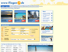 Tablet Screenshot of fliegen.de